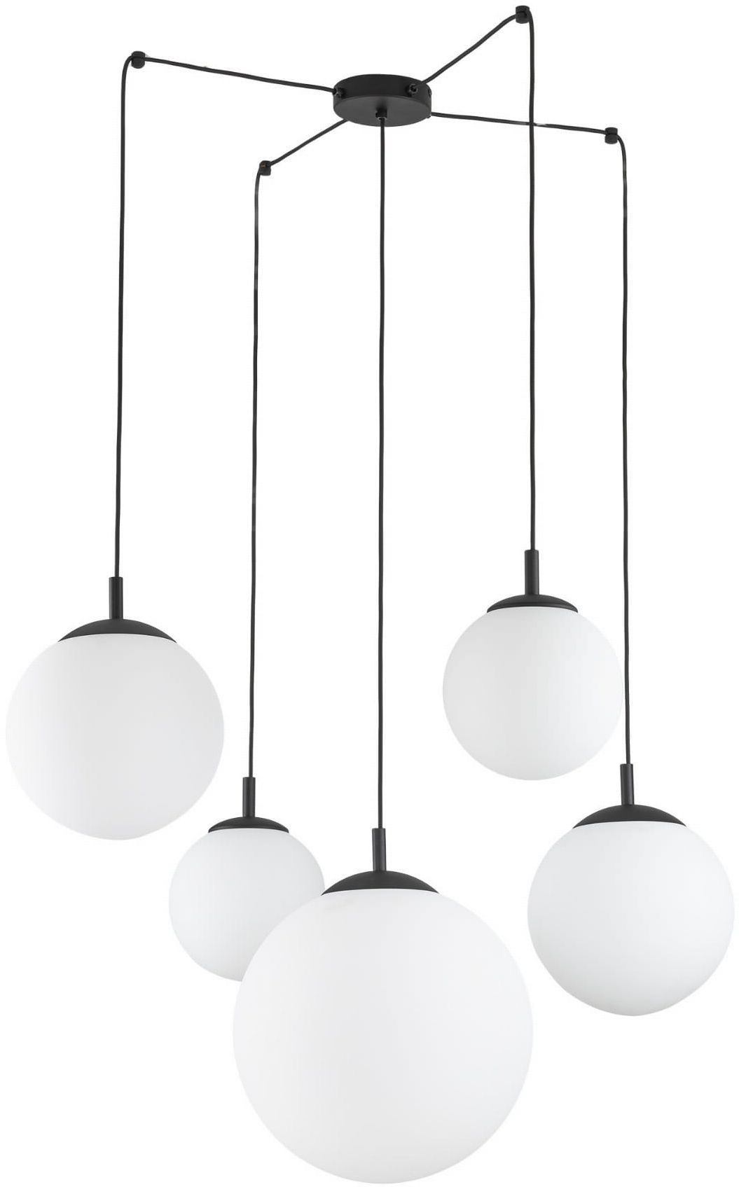 TK Lighting Esme závěsné svítidlo 5x15 W černá 4791