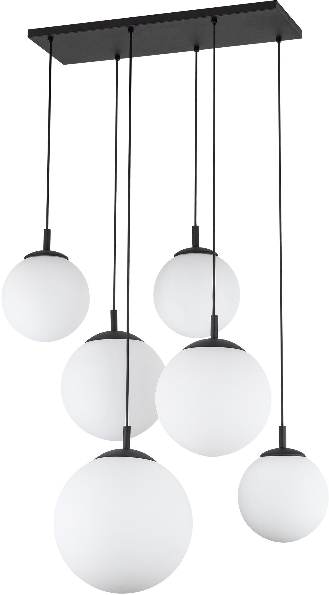 TK Lighting Esme závěsné svítidlo 6x15 W bílá-černá 4793