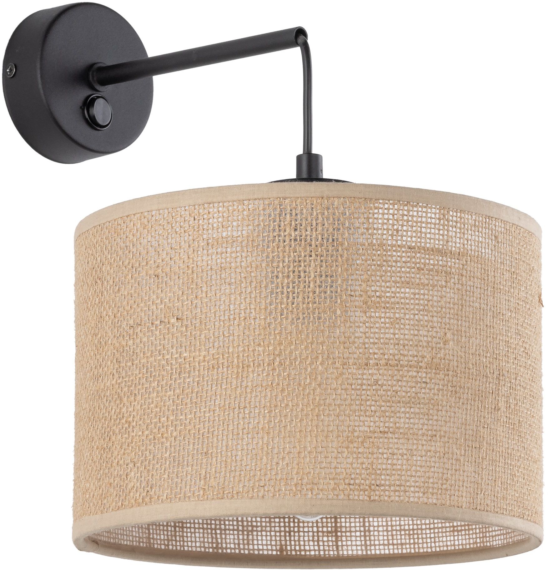 TK Lighting Juta nástěnné svítidlo 1x15 W černá-béžová 6858