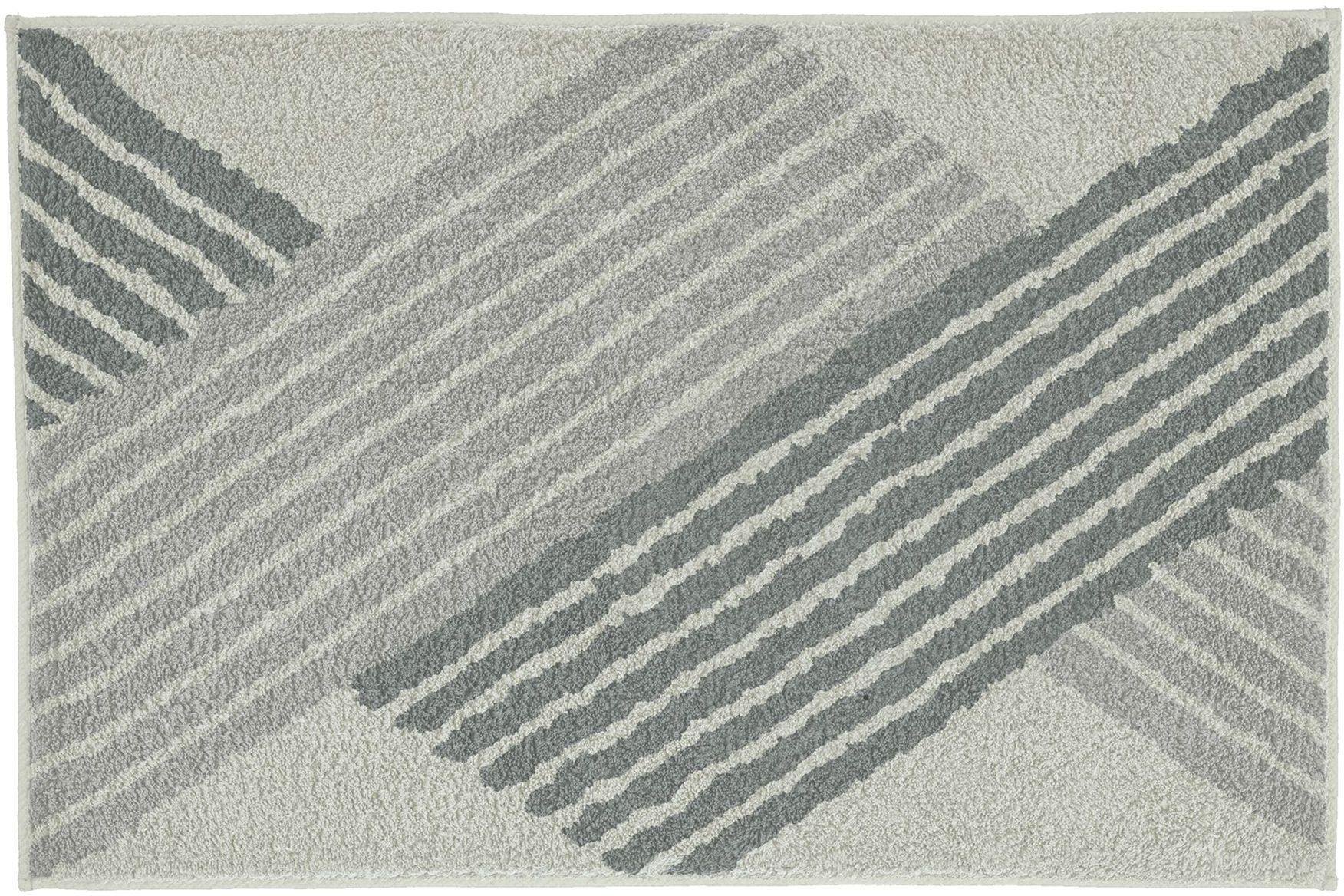 Kleine Wolke Cross koupelnová podložka 65x55 cm obdélníkový šedá 9181901539