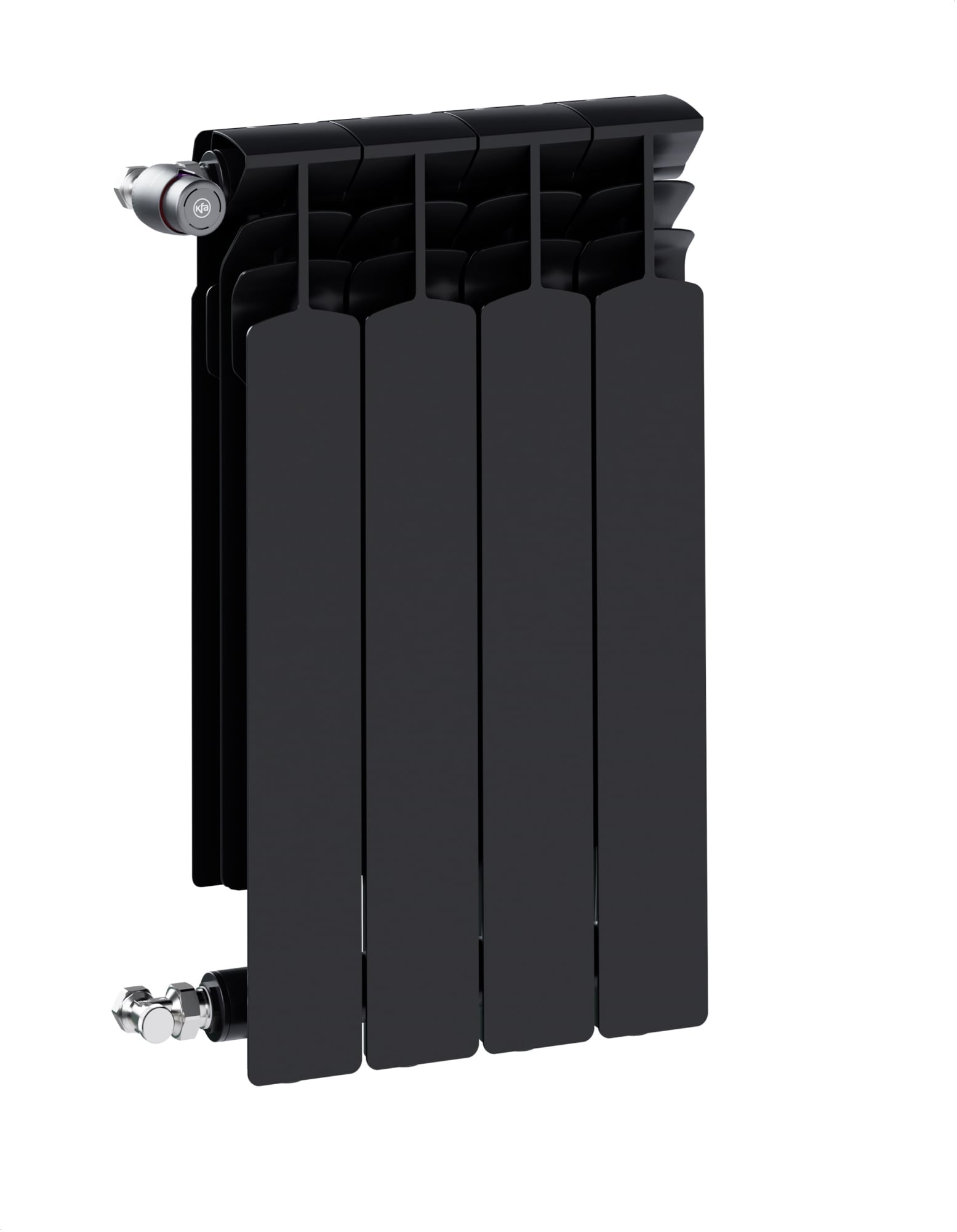 KFA Armatura G600F pokojový radiátor 67.2x32.2 cm podłączenie boční černá 772-040-81