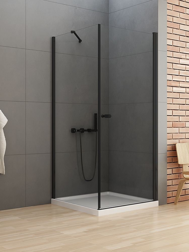 New Trendy New Soleo Black sprchový kout 110x90 cm obdélníkový černá matný/průhledné sklo D-0231A/D-0148B