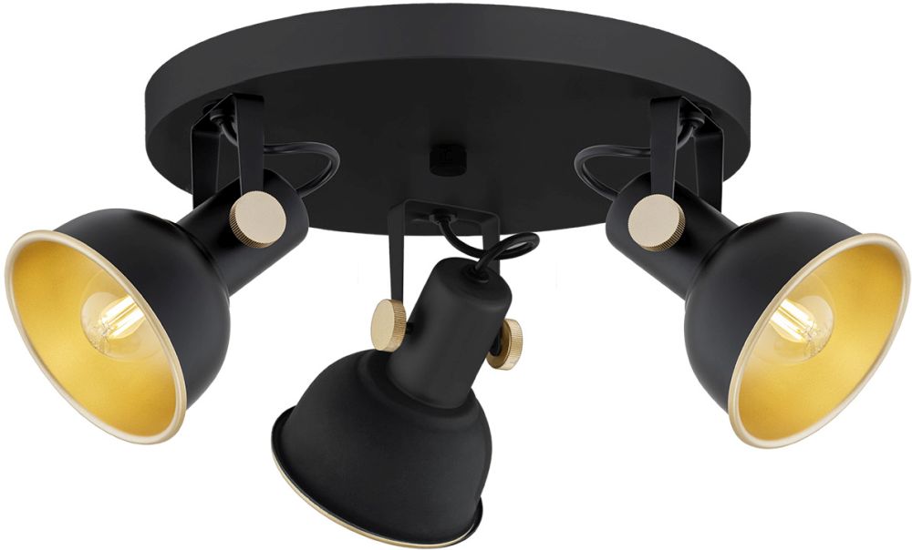 Argon Lenora stropní světlo 2x7 W černá-zlatá 6241