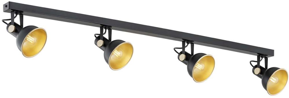 Argon Lenora stropní světlo 4x7 W černá-zlatá 1799