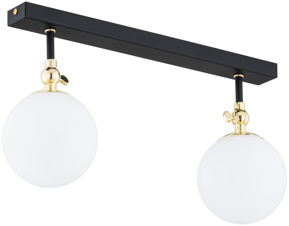 Argon Latina nástěnné svítidlo 2x7 W bílá-černá-mosaz 846