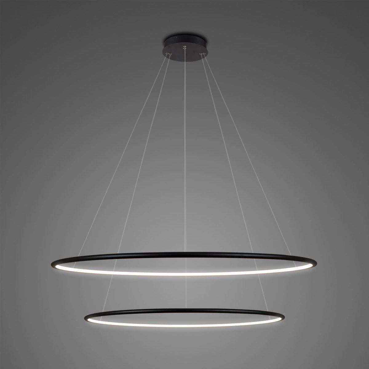 Altavola Design Ledowe Okręgi závěsné svítidlo 2x53 W černá LA074/P_80_in_3k_black