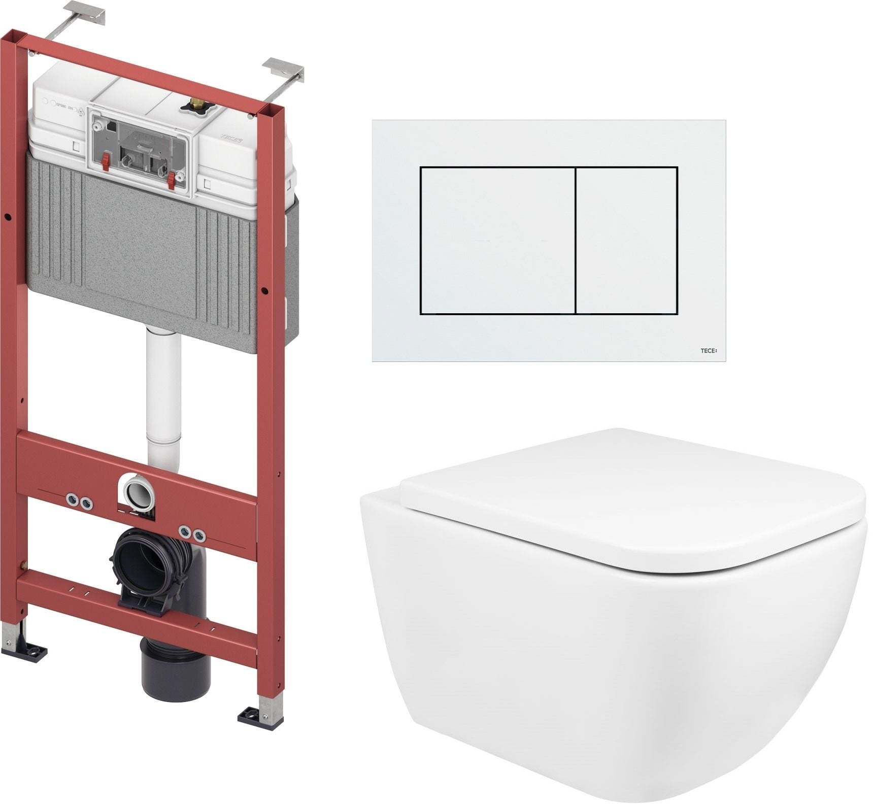 Sada záchodová mísa Oltens Vernal 42502000, podomítkový WC modul Tece Base 9400407, 45104000, 9.240.400