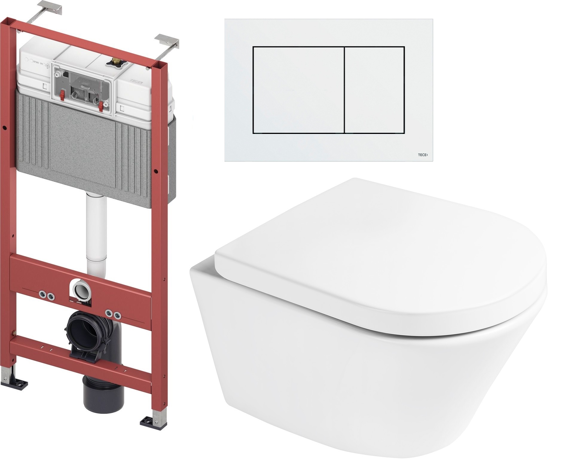 Sada záchodová mísa Oltens Jog 42501000, podomítkový WC modul Tece Base 9400407, 45101000, 9.240.400