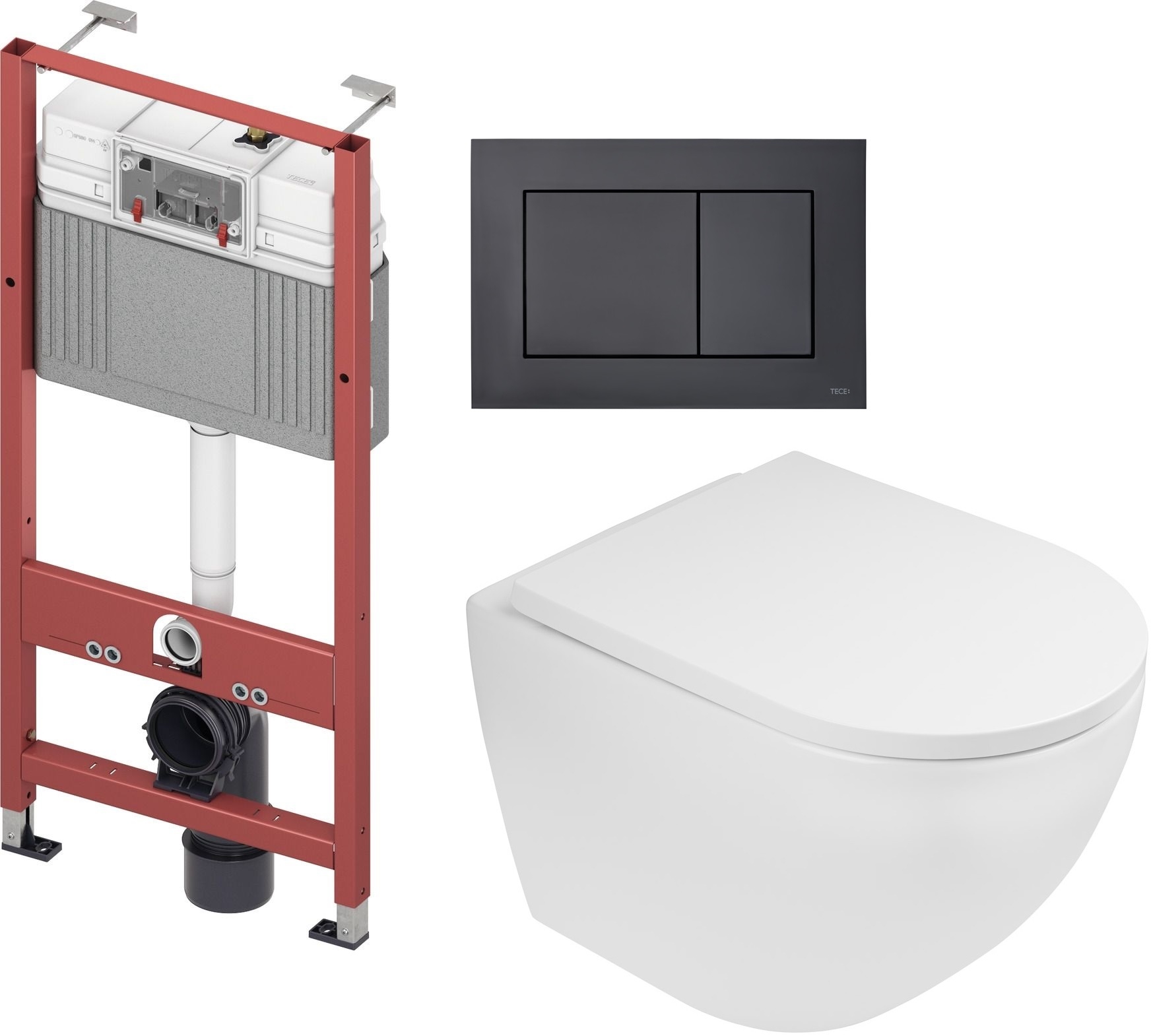 Sada záchodová mísa Oltens Hamnes 42513000, podomítkový WC modul Tece Base 9400407, 9240407, 45109000