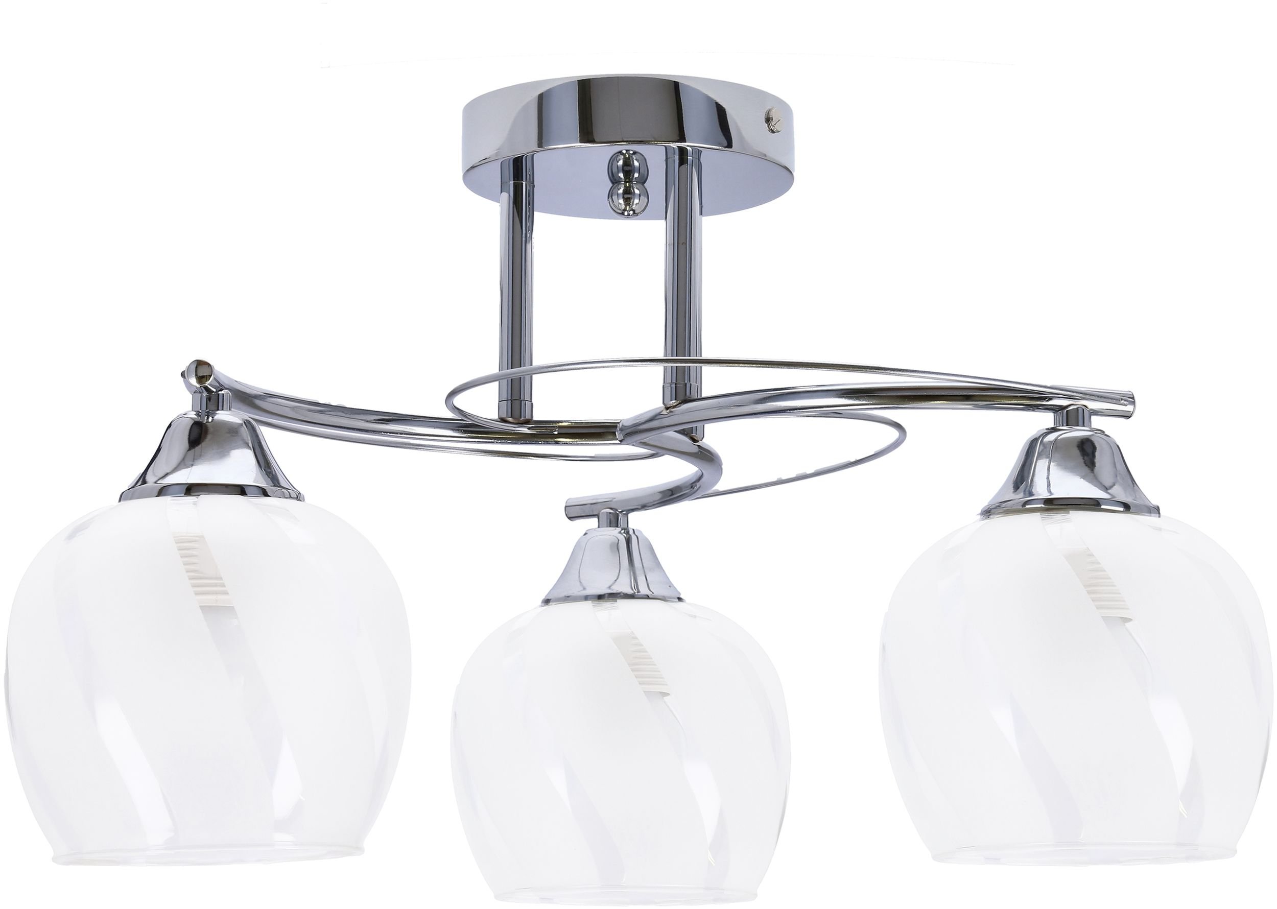 Candellux Prego stropní světlo 3x40 W bílá-chrom-průhledná 33-09456