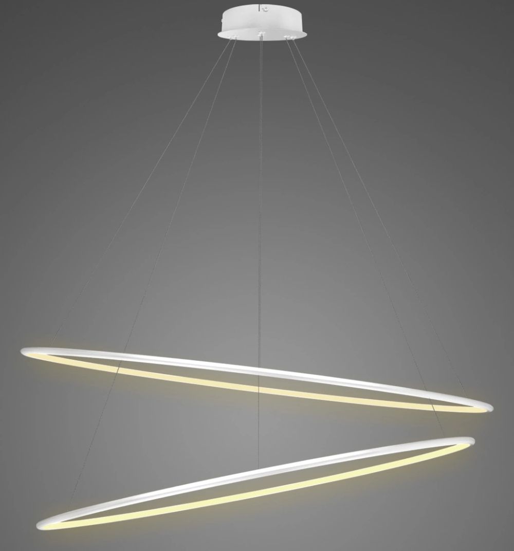 Altavola Design Ledowe Okręgi závěsné svítidlo 2x83 W bílá LA074/P_120_in_3k_white
