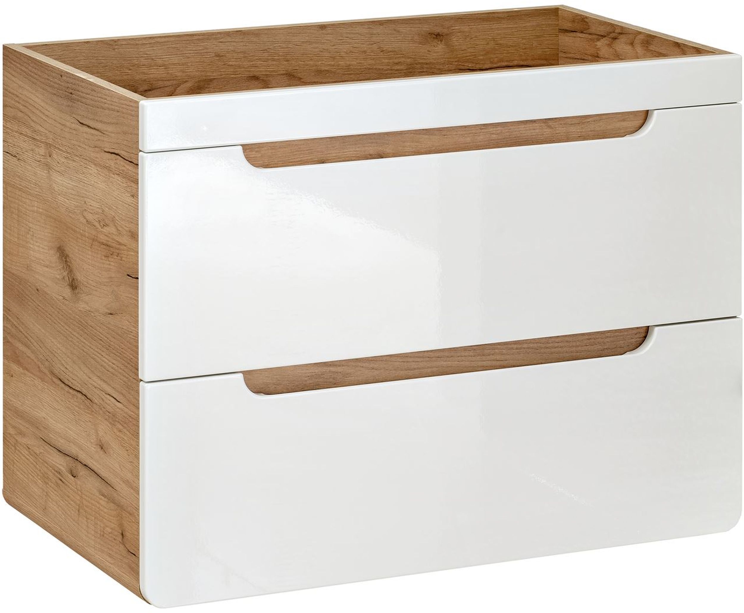 Comad Aruba White skříňka 60x46x59 cm pod umyvadlo závěsná bílá-dub ARUBAWHITE820-60CMFSC