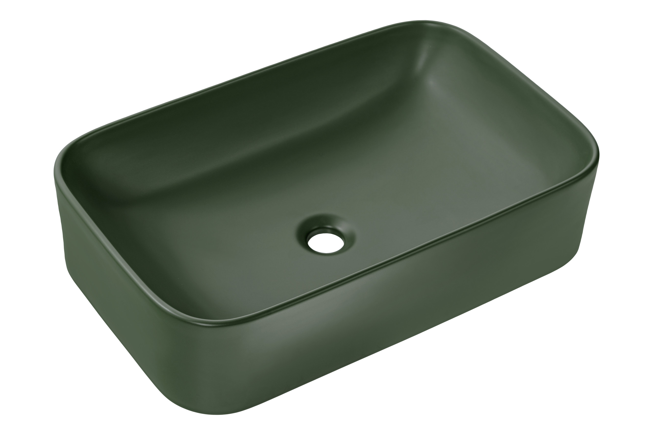 Comad Kama umyvadlo 61x38 cm obdélníkový na pult zelená UN-KAMA-MFG-60