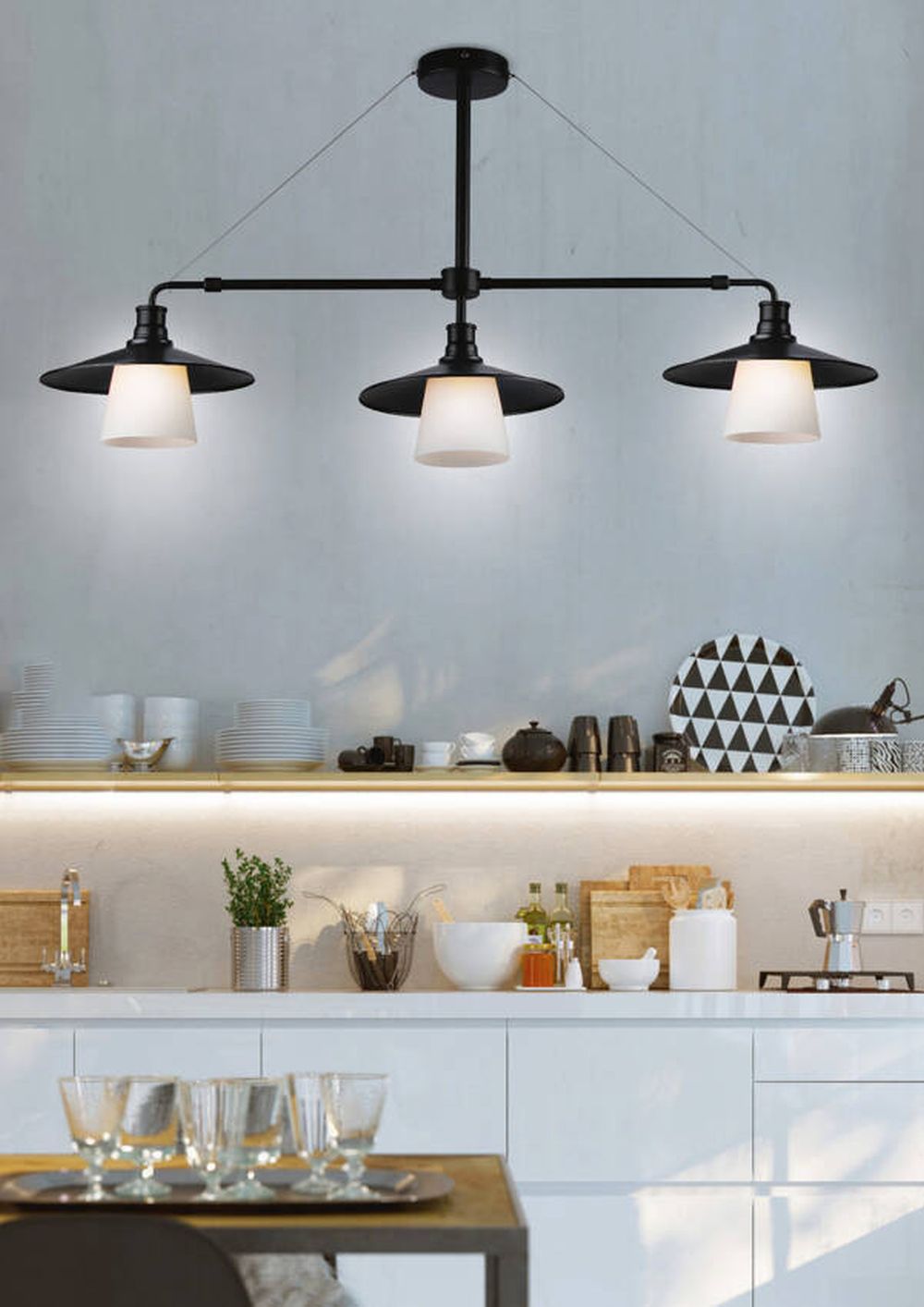 Candellux Loft stropní světlo 3x60 W černá 33-43115