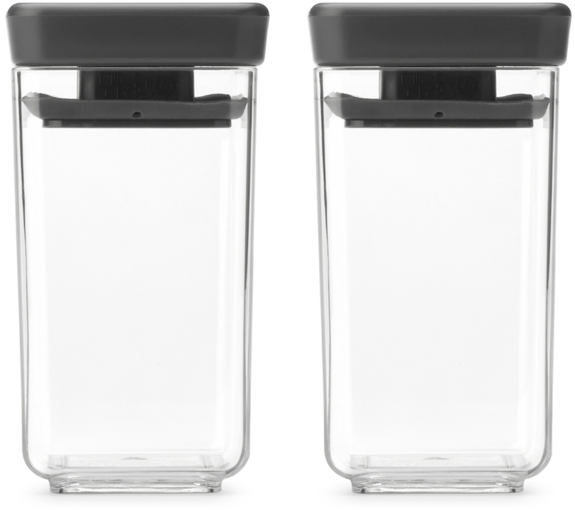 Brabantia Tasty+ sada úložných nádob xx cm průhledná-černá 101137