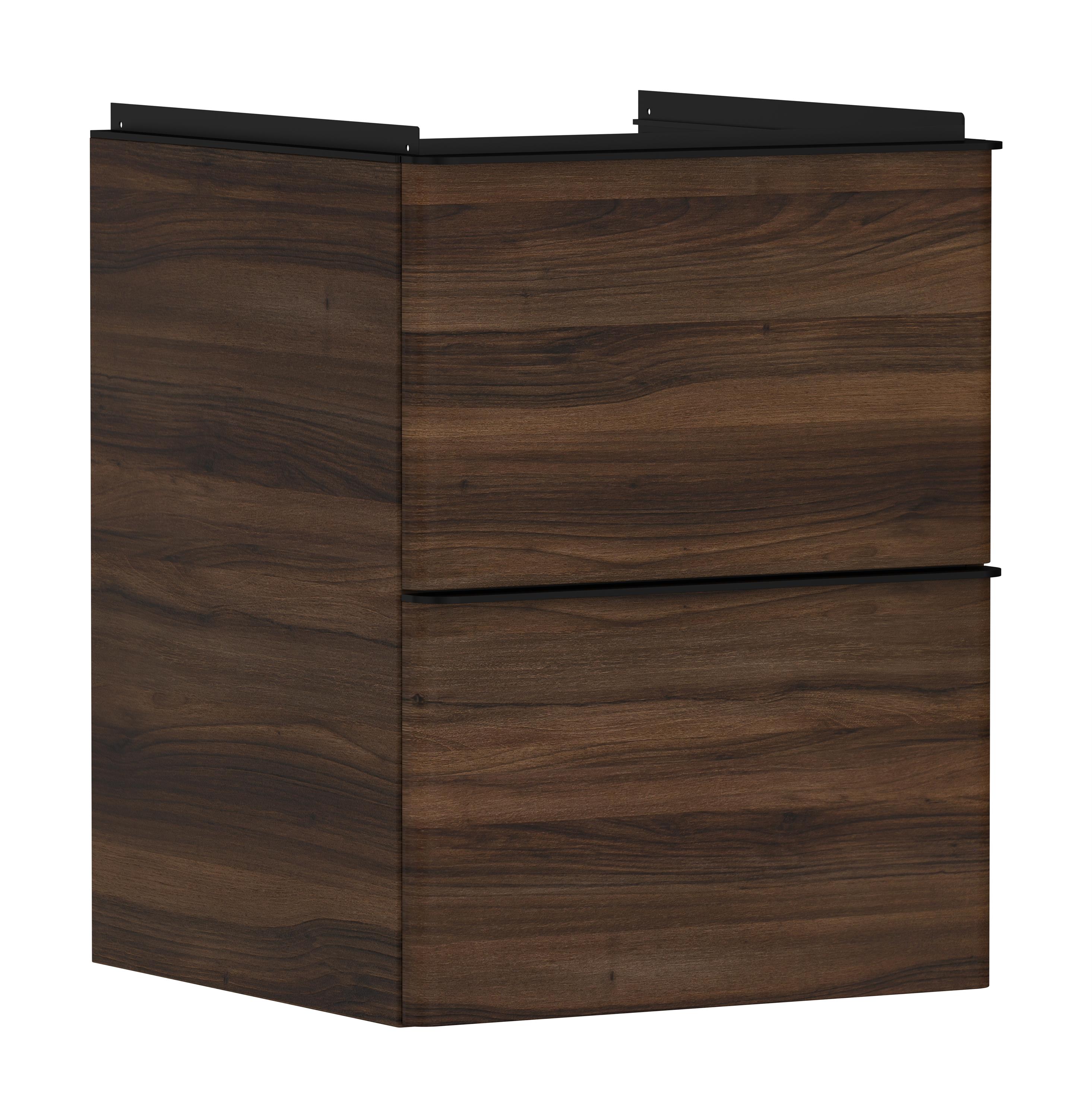 Hansgrohe Xelu Q skříňka 48x49.5x60.5 cm pod umyvadlo závěsná černá-ořechová 54022670