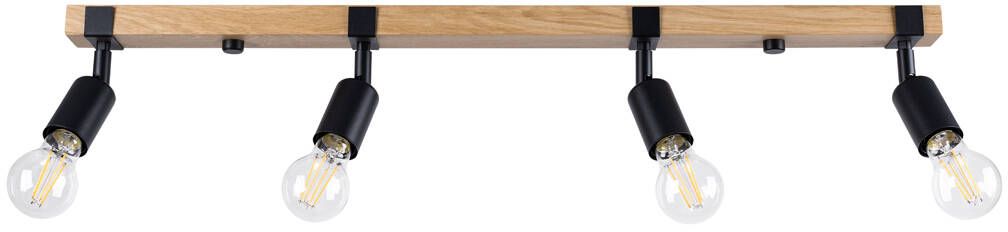 Sollux Lighting Zuca stropní světlo 4x15 W černá-dřevo SL.1298