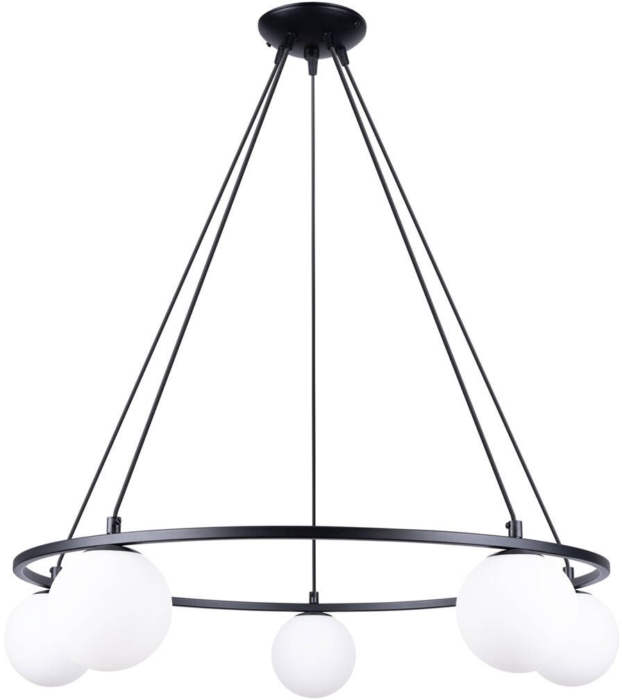 Sollux Lighting Yoli závěsné svítidlo 5x8 W černá SL.1214