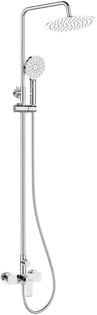 Laveo Largo sprchová sada na stěnu s dešťovou sprchou chrom PAH00OB