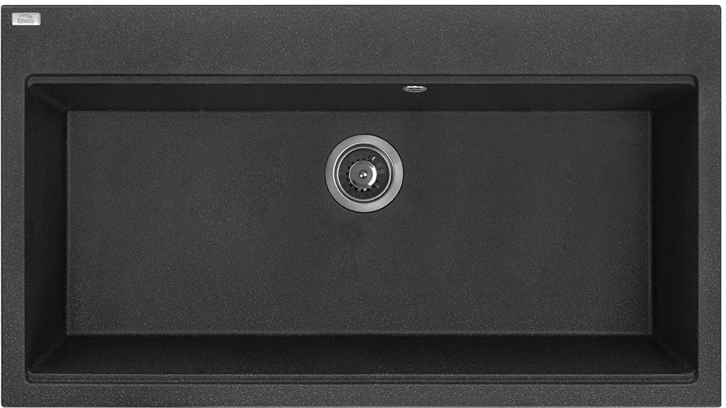 Laveo Tau granitový dřez 90x50 cm černá SBT7109