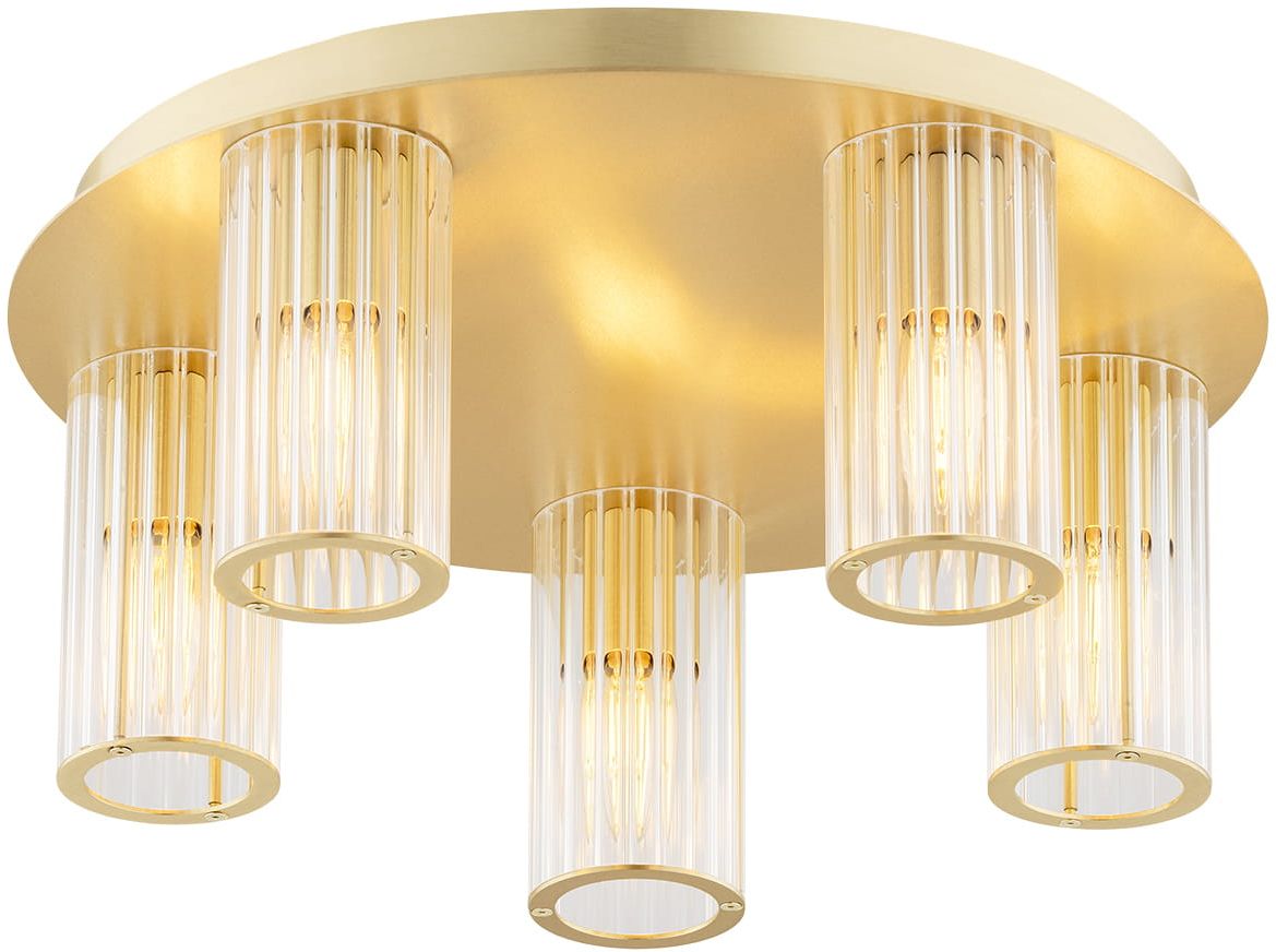 Argon Hampton stropní světlo 5x7 W mosaz-průhledná 2178