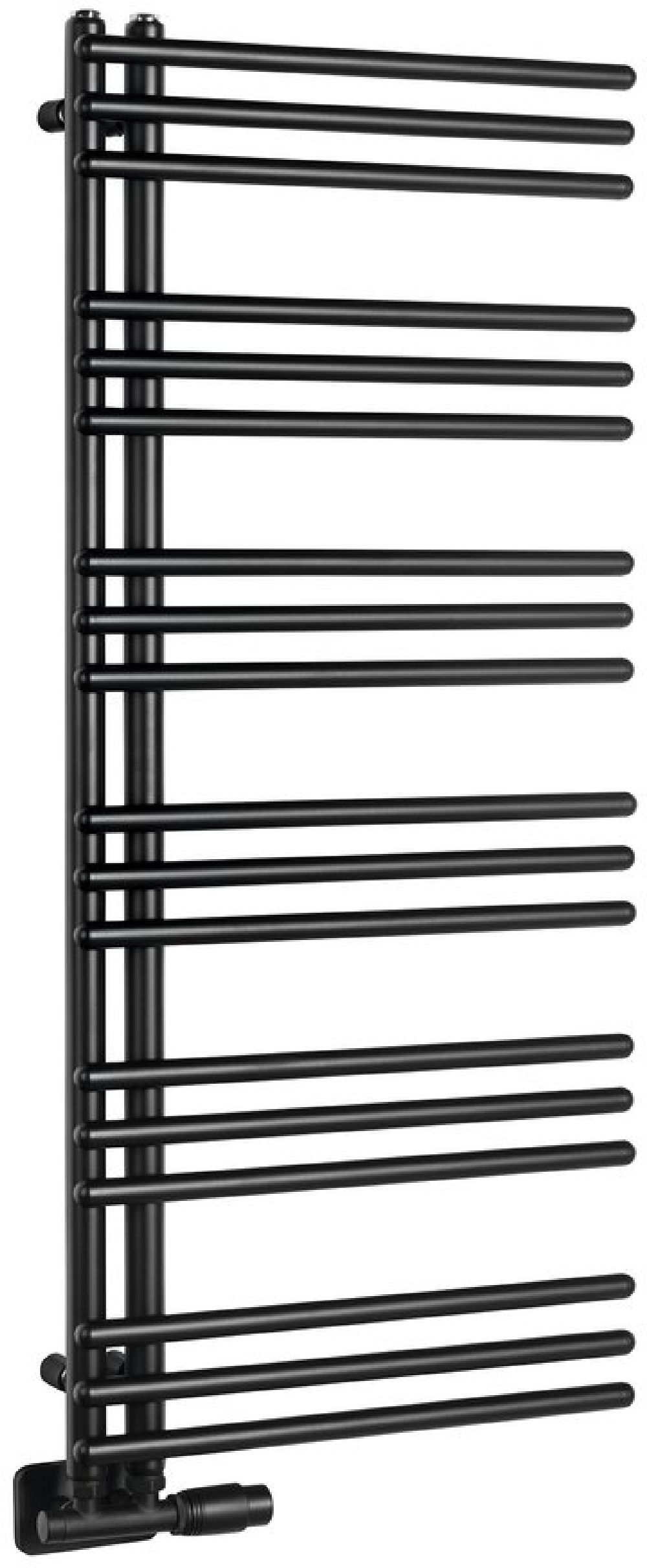 Aqualine Poseidon koupelnový radiátor žebříkový 114x45 cm černá PS411B