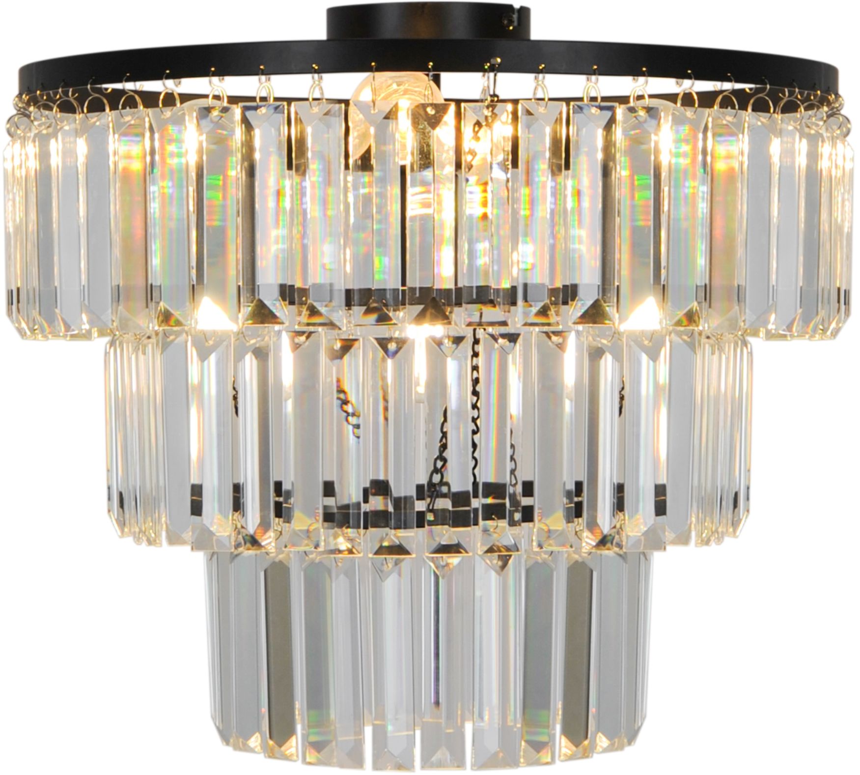 Zuma Line Tifanny stropní světlo 4x40 W černá-průhledná P17127-4-BK