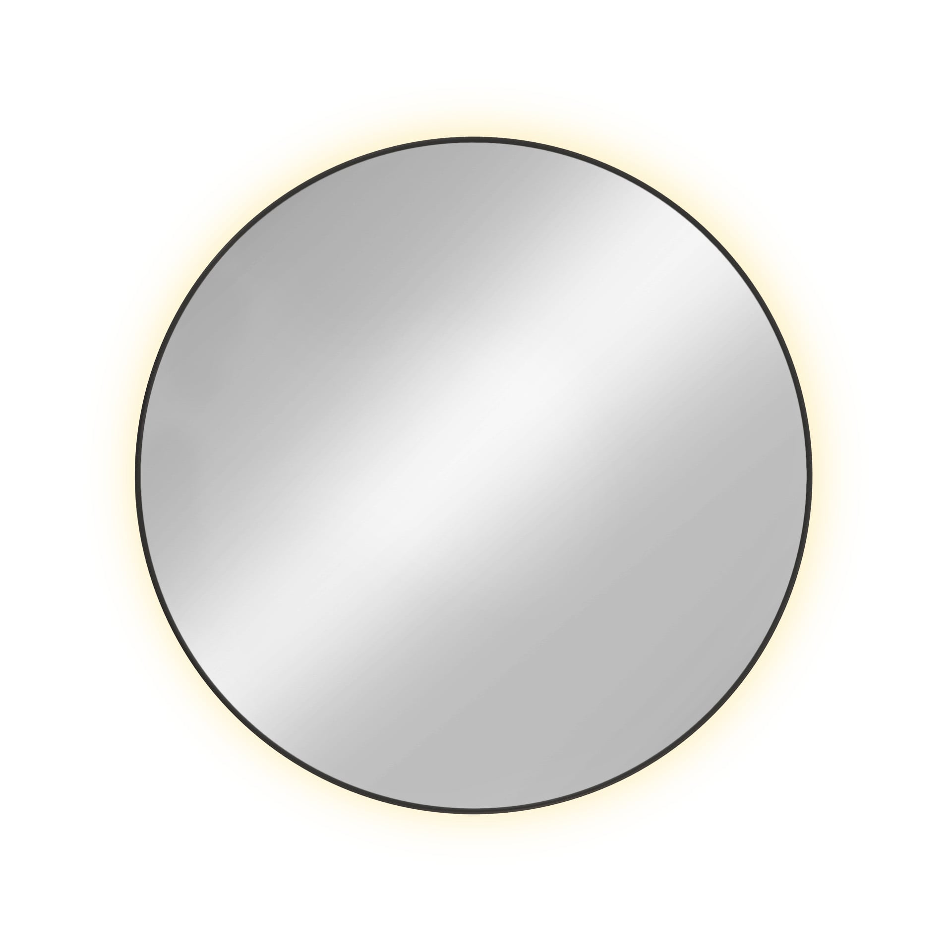 Baltica Design Tiny Border Bright zrcadlo 50x50 cm kulatý s osvětlením černá 5904107910444