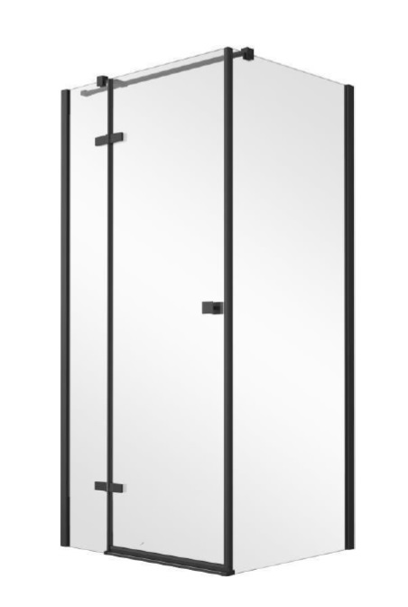 Besco Pixa Black sprchový kout 100x90 cm obdélníkový černá matný/průhledné sklo PPL-109-195B