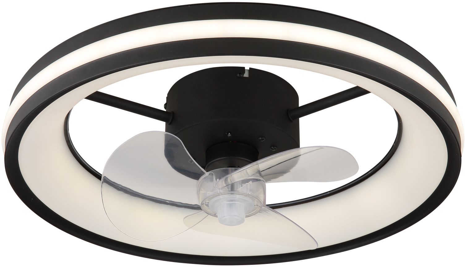 Globo Lighting Gatian stropní ventilátor se světlem 1x30 W černá 03651