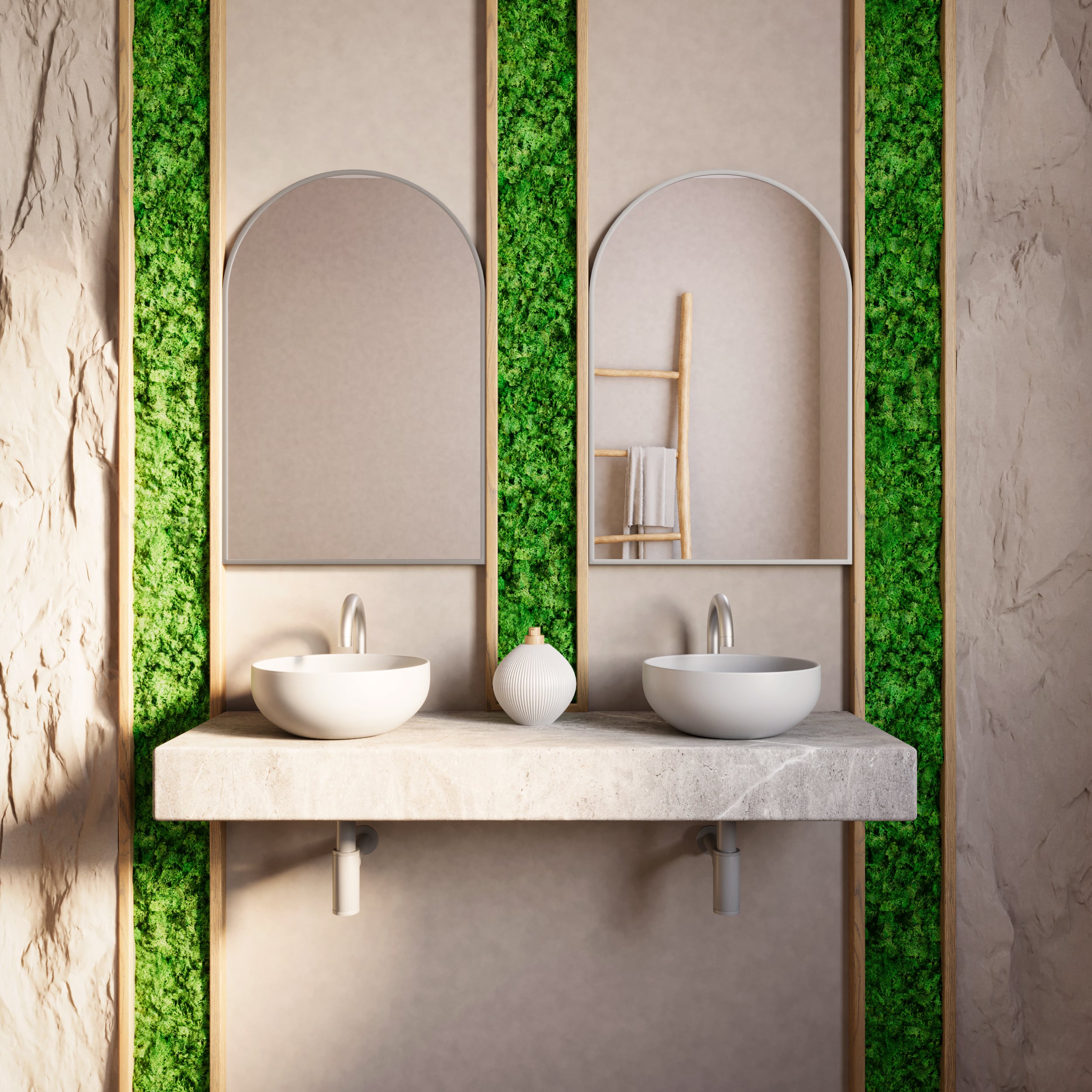 Baltica Design Tiny Border Pastille Cut zrcadlo 60x140 cm stříbrná 5904107924885