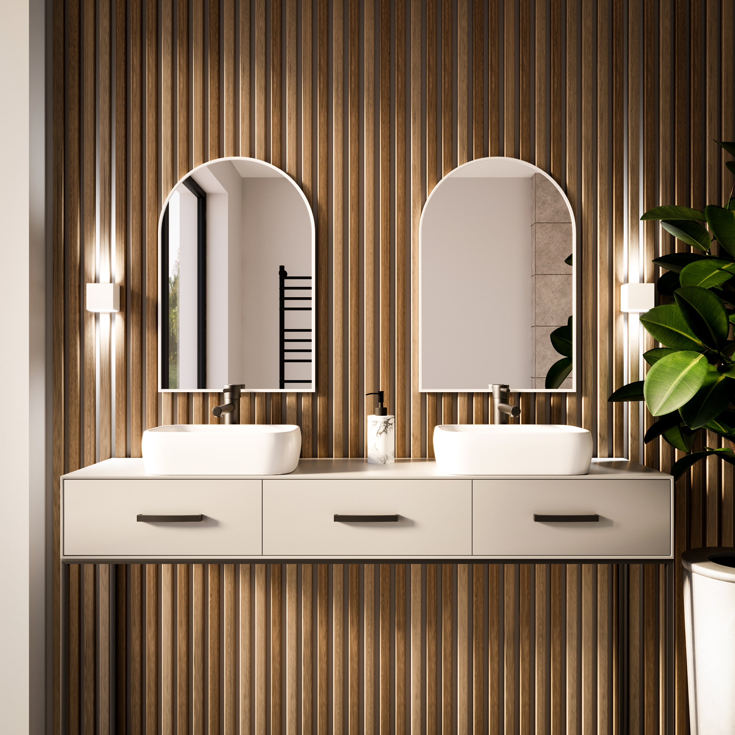 Baltica Design Tiny Border Pastille Cut zrcadlo 40x60 cm bílá 5904107924540