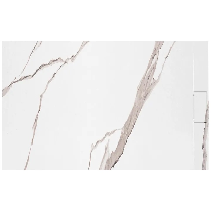 Rea Bazalt Carrara White obdélníková sprchová vanička 80x100 cm bílá-béžová REA-K7000