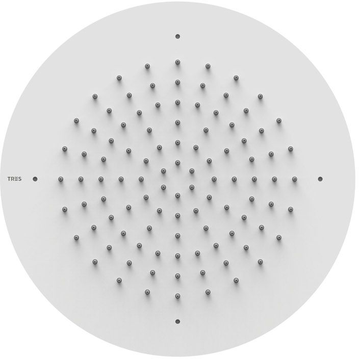 Tres Exclusive hlavová sprcha 38x38 cm kulatý bílá 134940BM