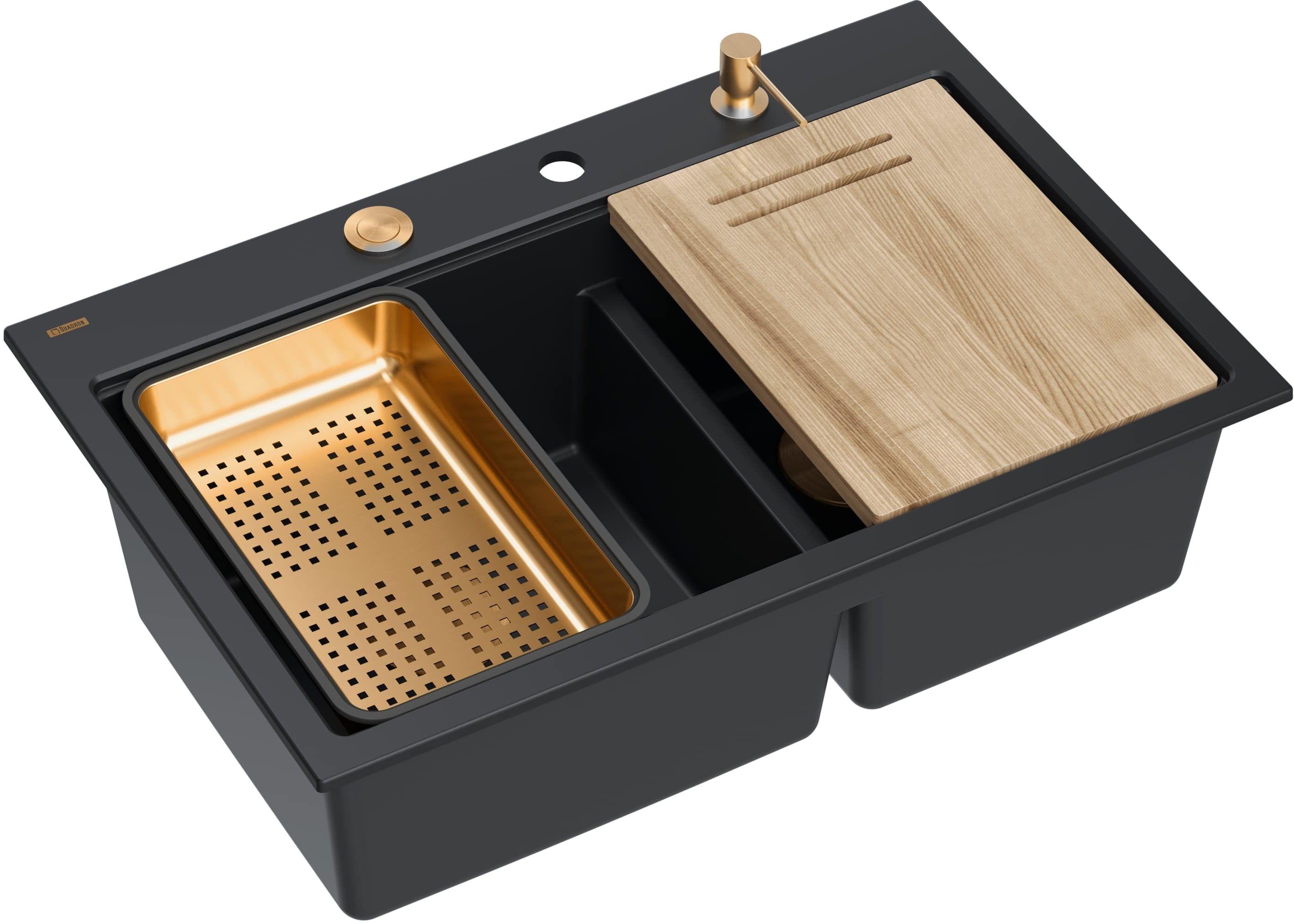 Quadron Marc 120 dřez graniteq 76x50 cm černá HQC7650U7_PVDC1