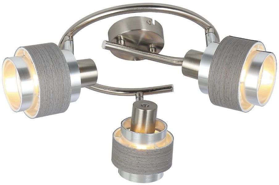 Rabalux Basil stropní světlo 3x10 W chrom-šedá-satén 5381