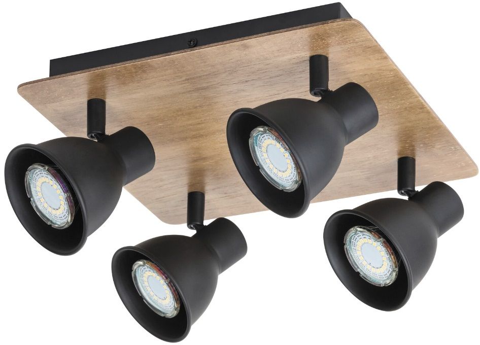 Rabalux Mac stropní světlo 4x35 W černá-dřevo 5905