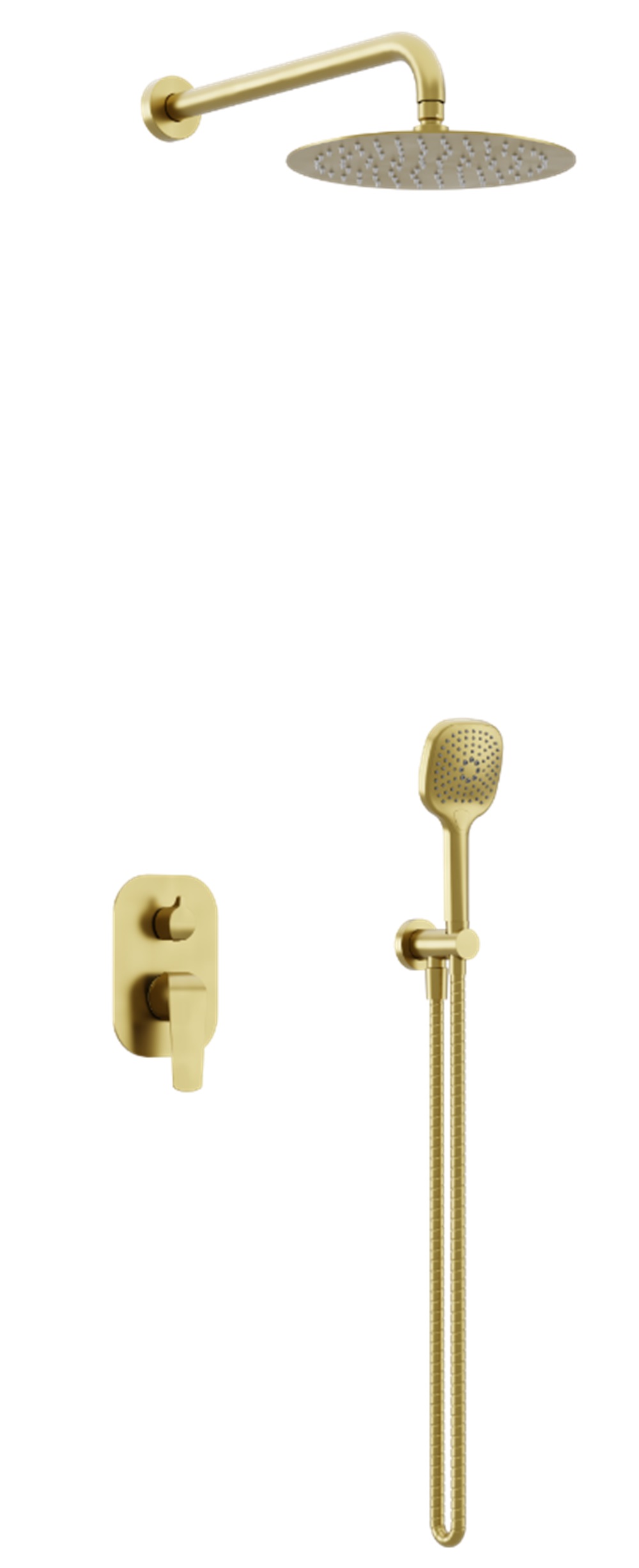 Excellent Clever 2.0 sprchová sada pod omítku s dešťovou sprchou zlatá AREX.SET4145GB