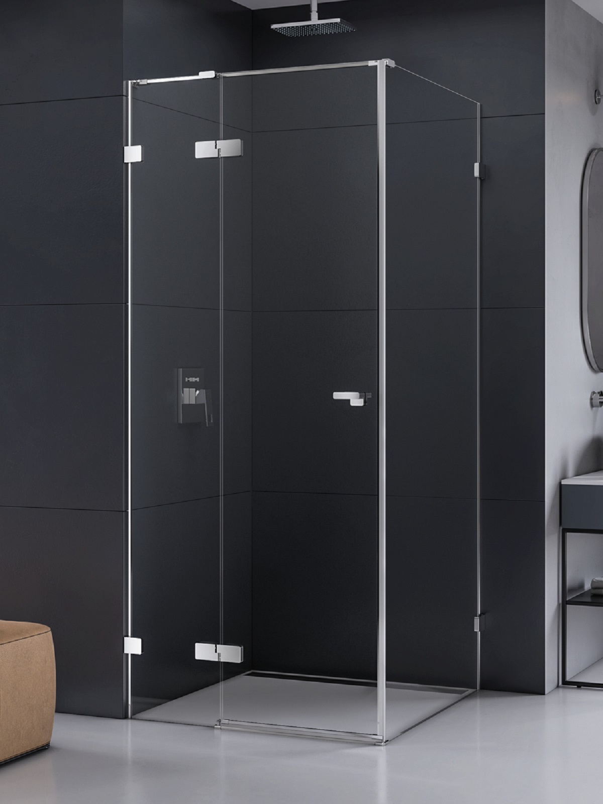 New Trendy Eventa sprchový kout 120x110 cm obdélníkový chrom lesk/průhledné sklo EXK-4491