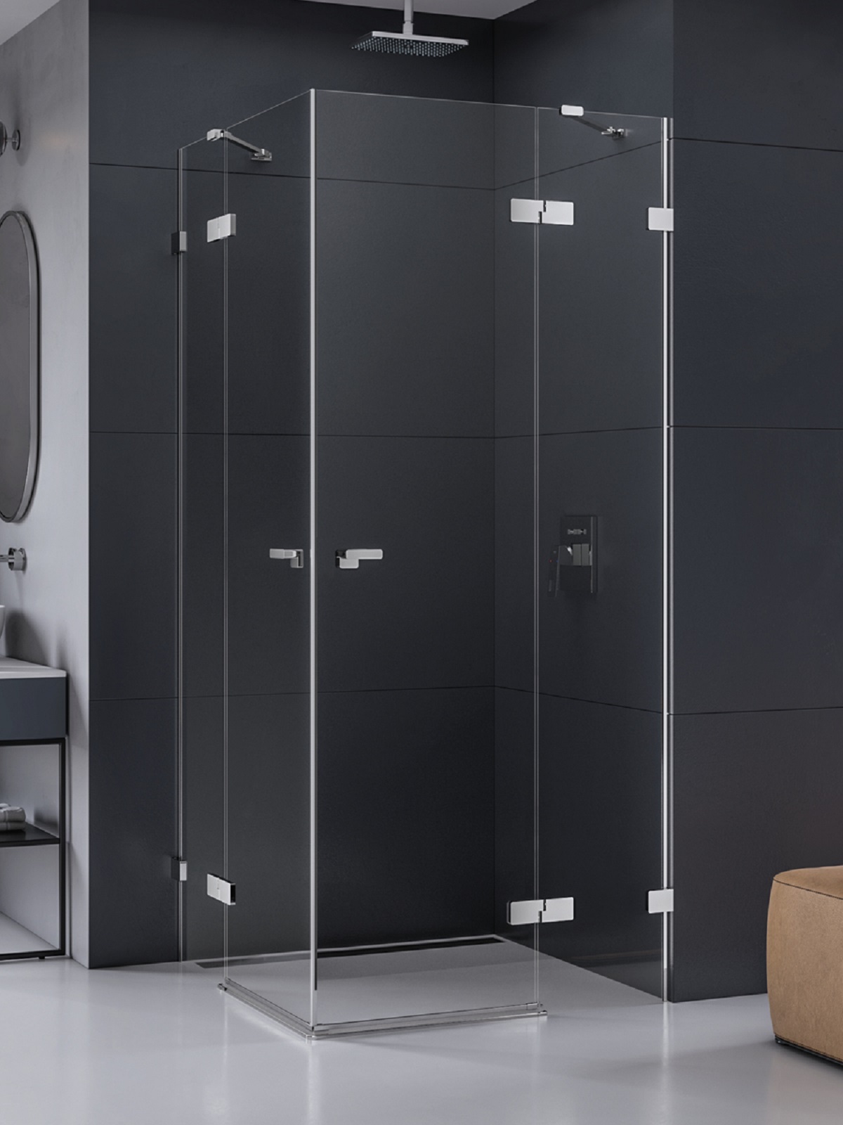 New Trendy Eventa sprchový kout 100x80 cm obdélníkový chrom lesk/průhledné sklo EXK-4530