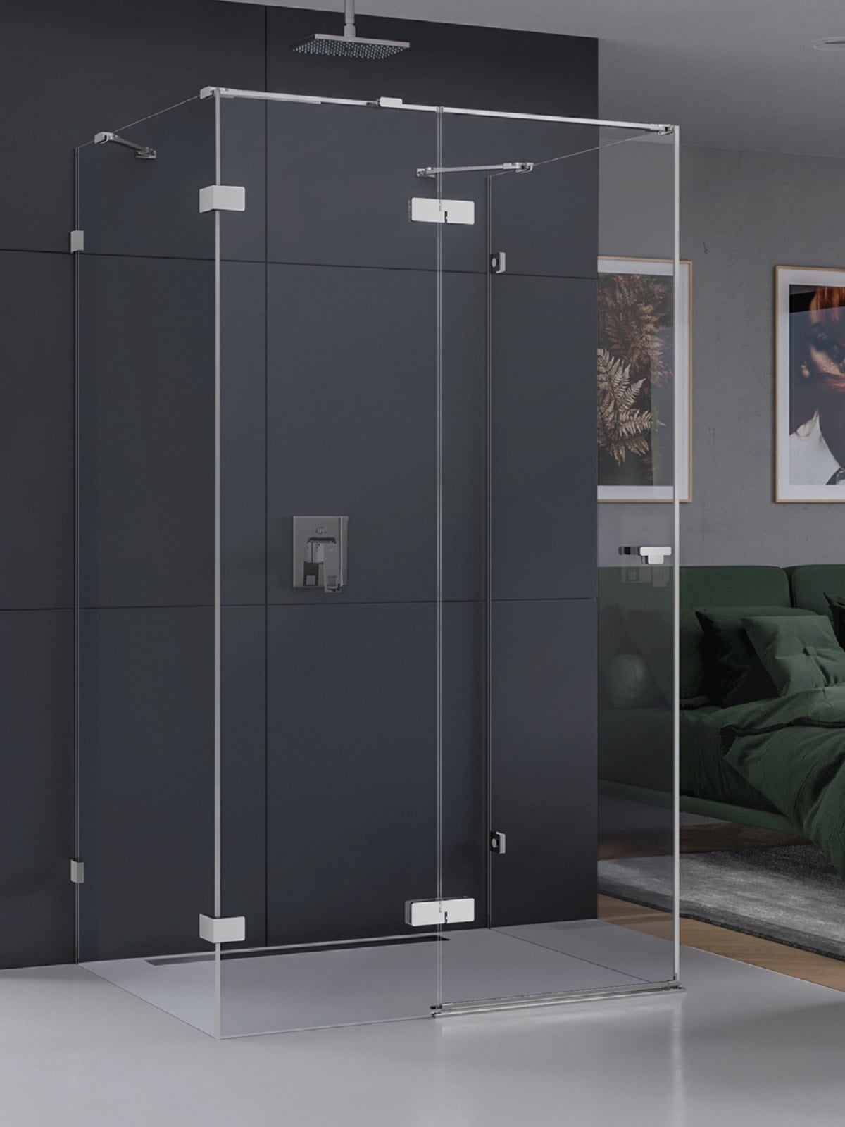 New Trendy Eventa sprchový kout 80x80 cm čtvercový chrom lesk/průhledné sklo EXK-4571