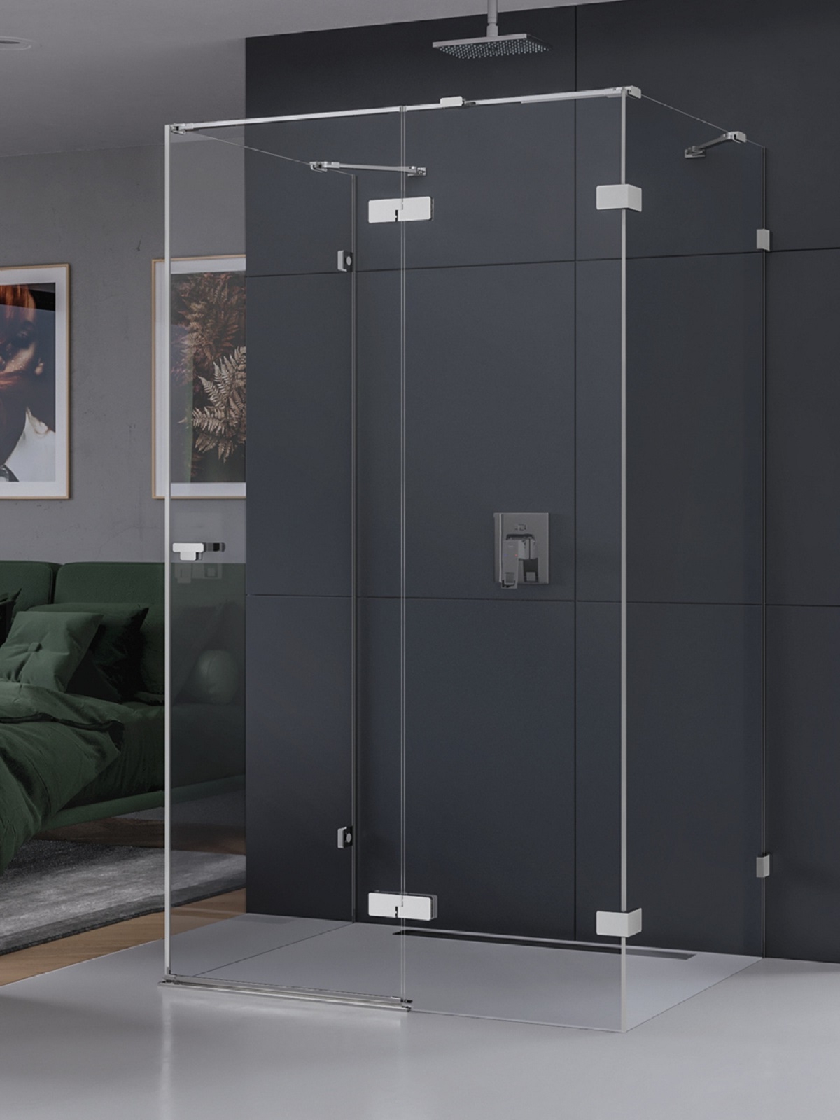 New Trendy Eventa sprchový kout 100x100 cm čtvercový chrom lesk/průhledné sklo EXK-4588