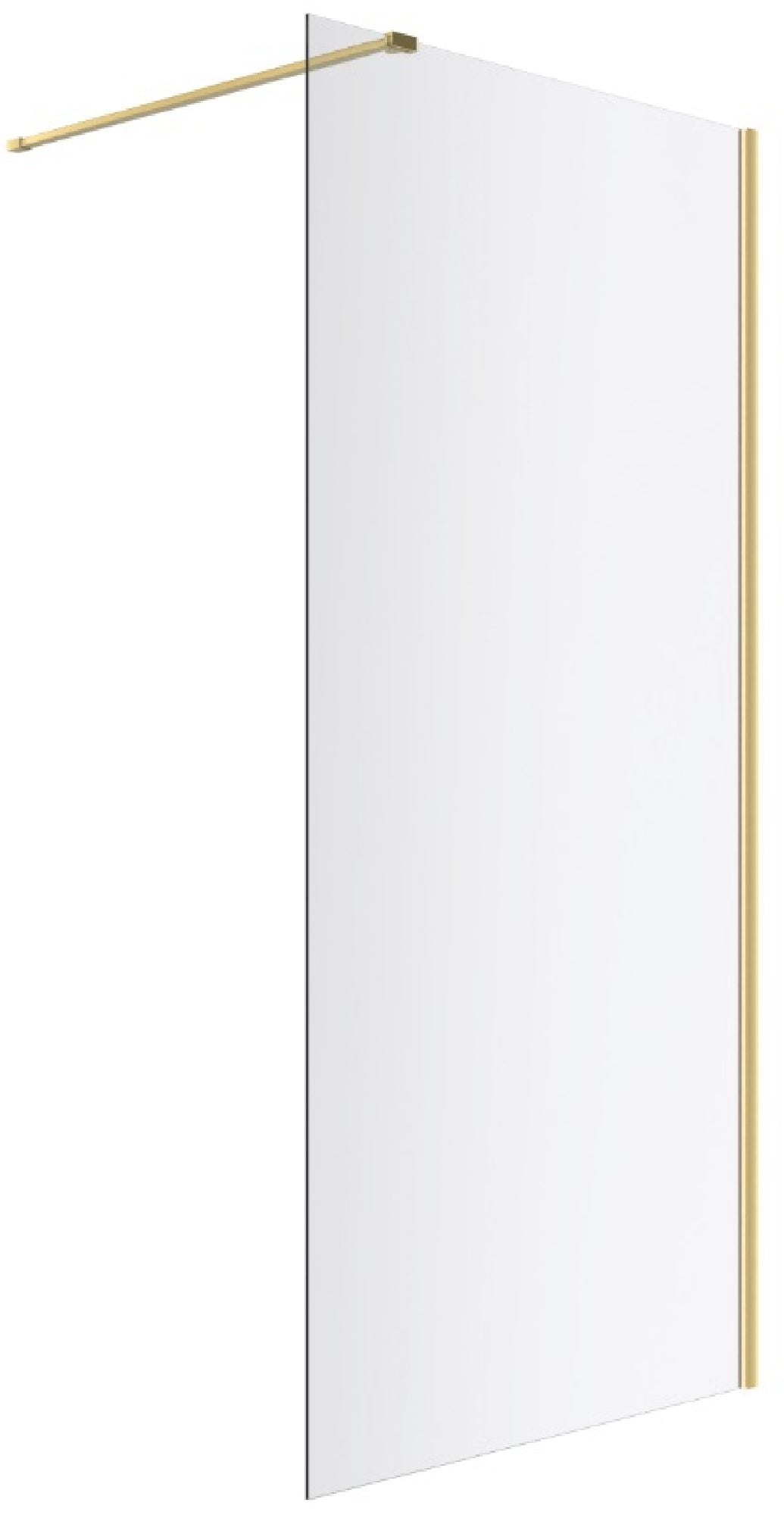 Excellent Vidoq sprchová zástěna walk-in 120 cm zlatá lesk/průhledné sklo KAEX.1506.1200.LP.GL