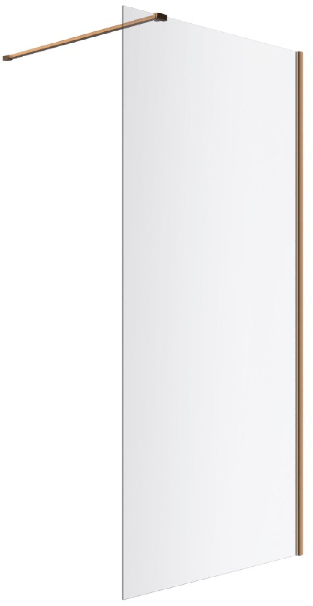 Excellent Vidoq sprchová zástěna walk-in 120 cm měděná kartáčovaný/průhledné sklo KAEX.1506.1200.LP.CB