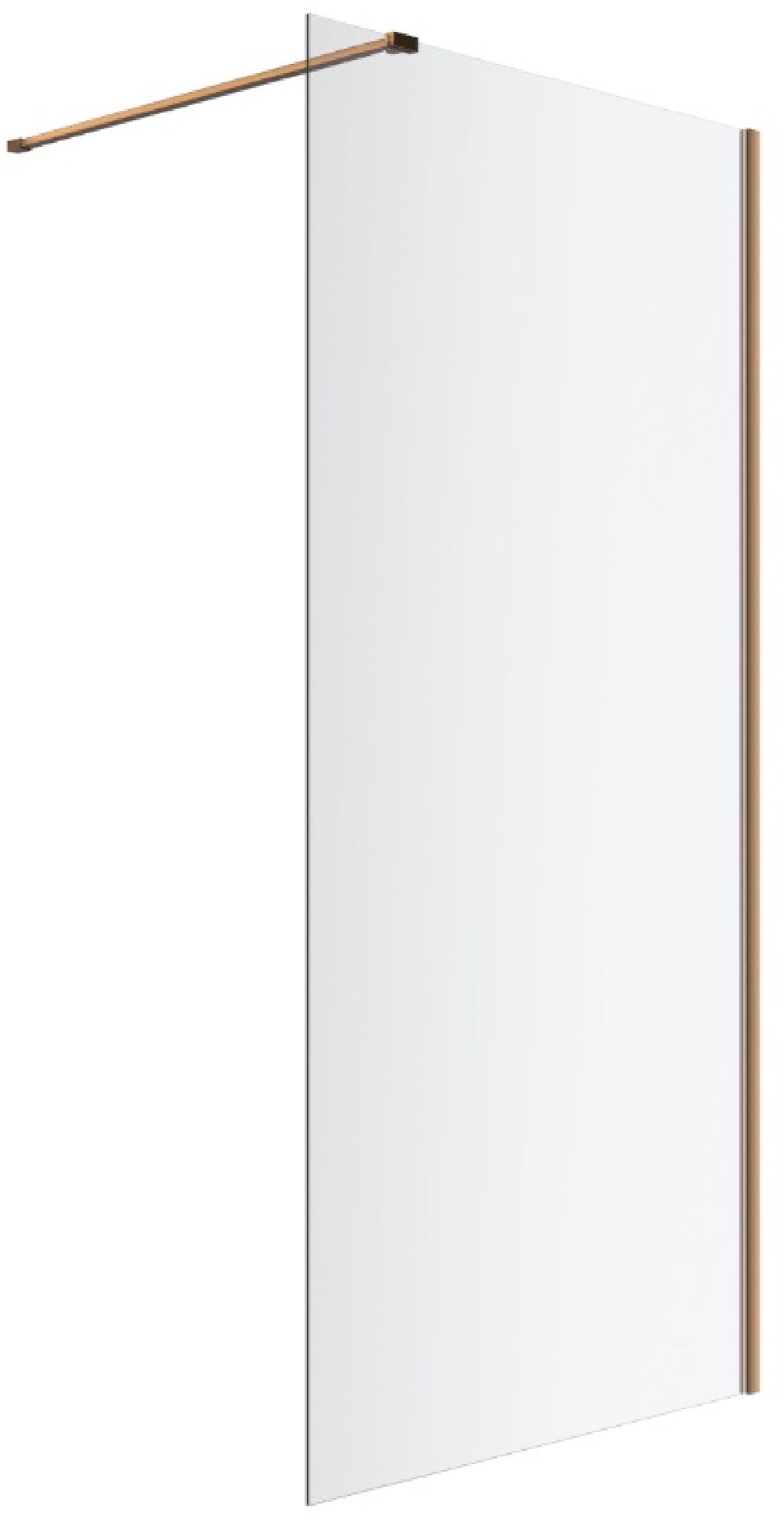 Excellent Vidoq sprchová zástěna walk-in 90 cm měděná kartáčovaný/průhledné sklo KAEX.1506.900.LP.CB