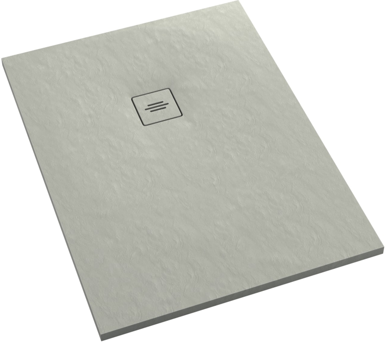 Schedline Protos Cement Stone obdélníková sprchová vanička + mřížka 100x80 cm cement 3SP.P1P-80100/CT/ST-M1/CT/ST