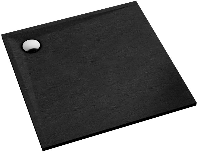 Schedline Libra Black Stone čtvercová sprchová vanička 90x90 cm černá 3SP.L1K-9090/C/ST
