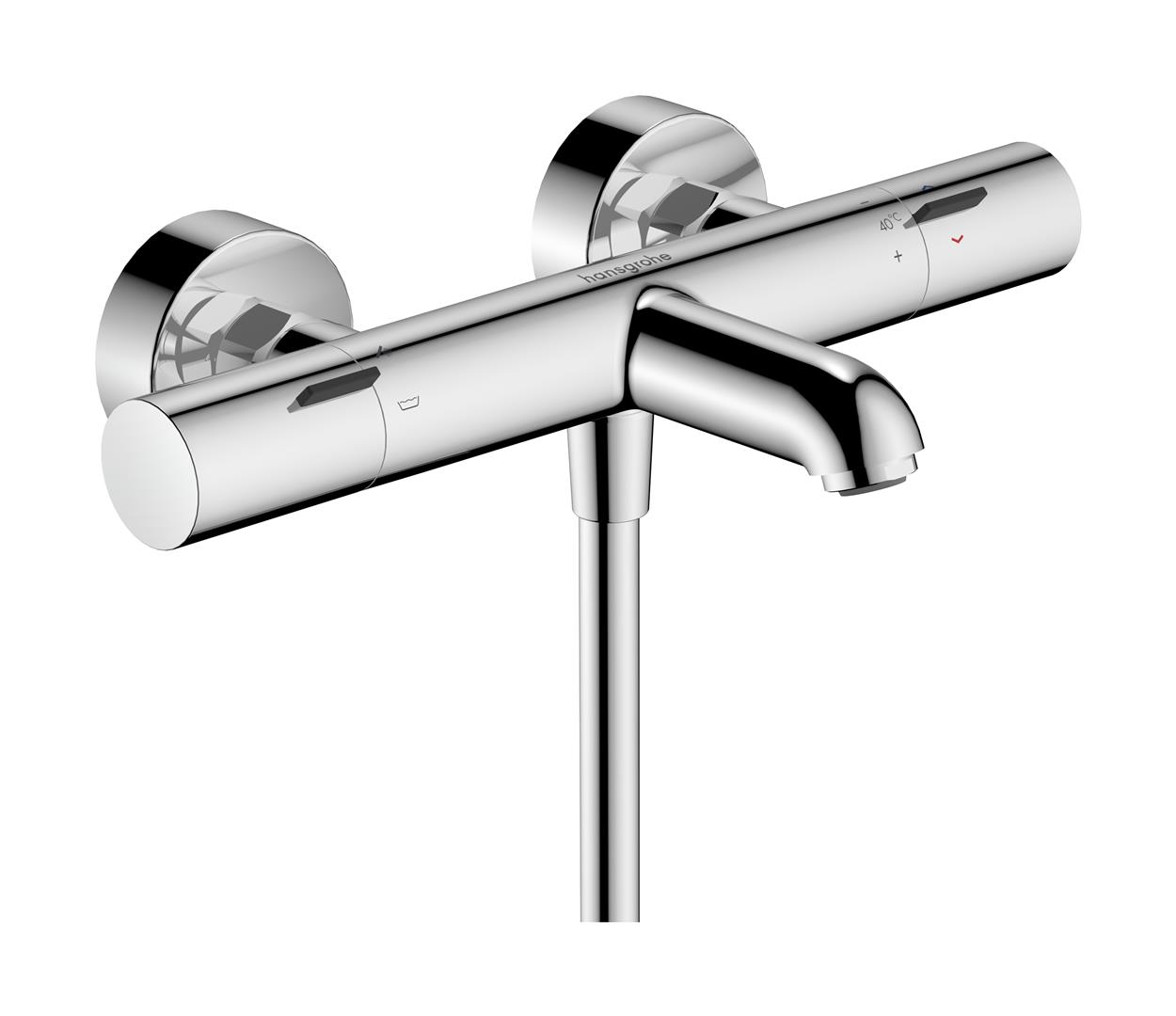 Hansgrohe Ecostat Fine vanová baterie na stěnu s termostatem chrom 13325000