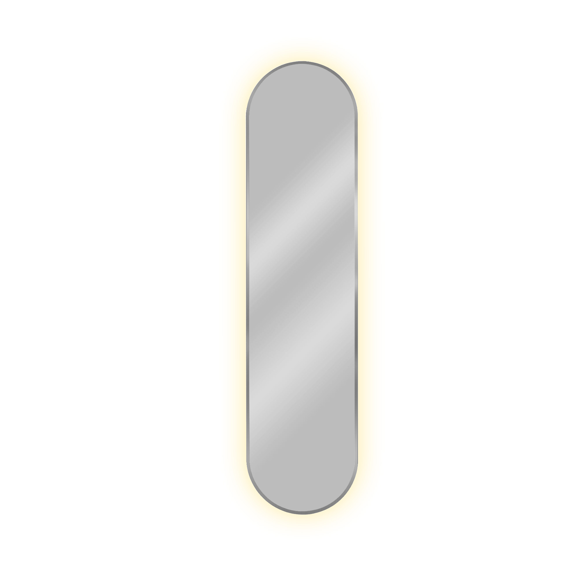 Baltica Design Tiny Border Pastille zrcadlo 50x100 cm oválný s osvětlením stříbrná 5904107928913