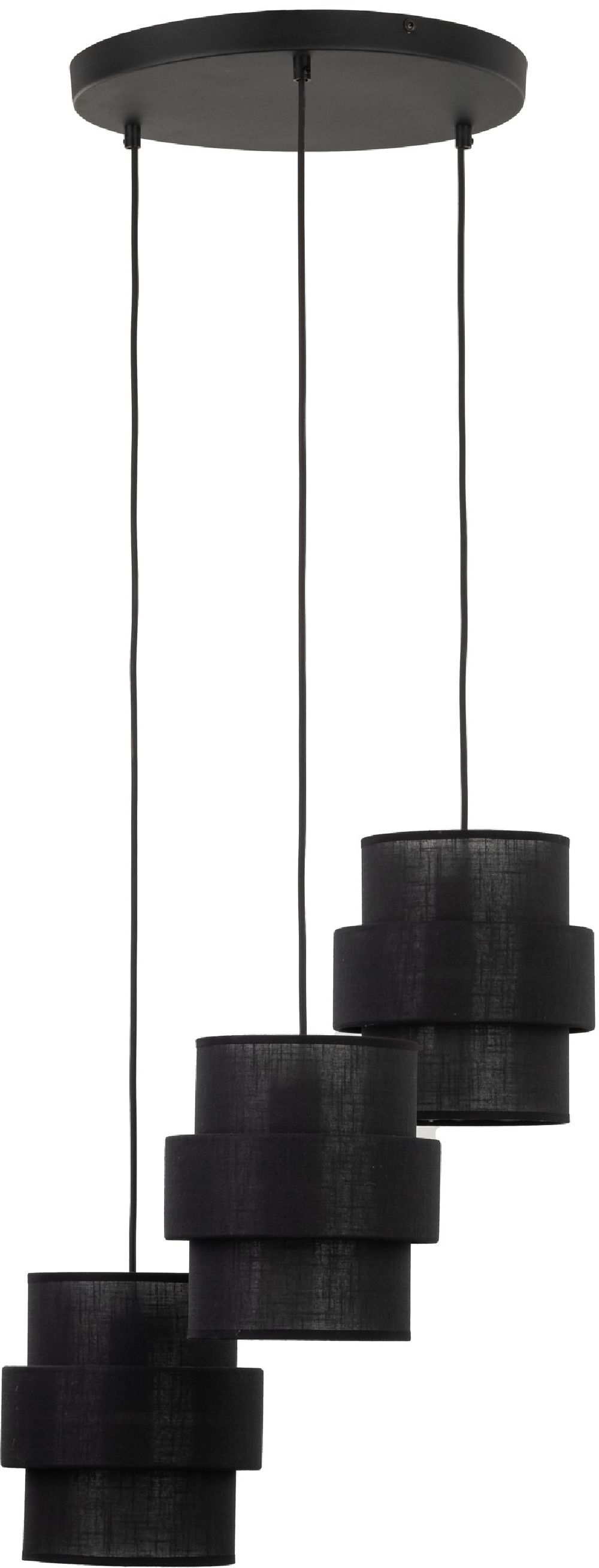 TK Lighting Calisto závěsné svítidlo 3x15 W černá 5981